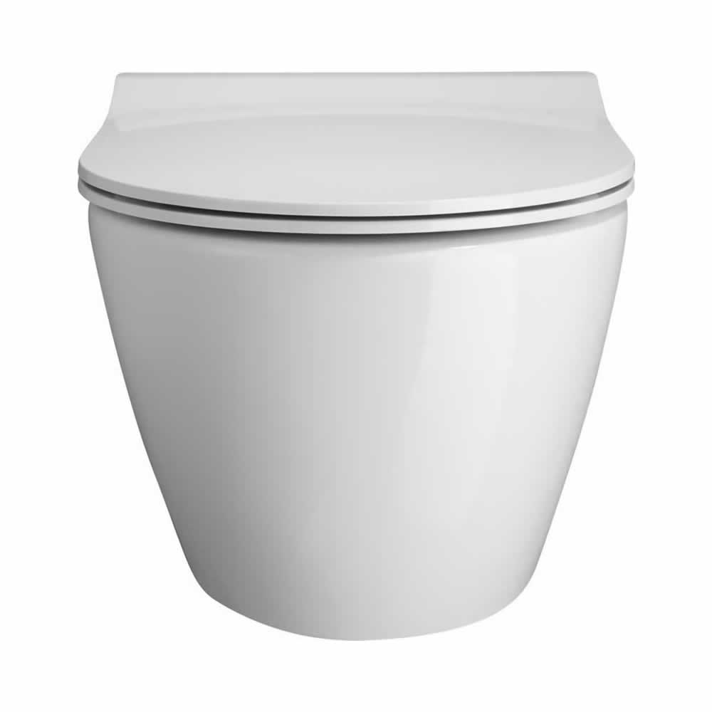 Svelte White Wall Hung Toilet & Soft Close Seat